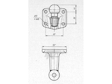 Bosal Шар фаркопа тип G с 4-мя отверстиями, грузоподъемность 3500 кг.