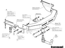 Bosal 3082AK41 Фаркоп  Быстросъемный &quot; Power&quot; Toyota Land Cruiser Prado 120/150 ,Lexus GX 460