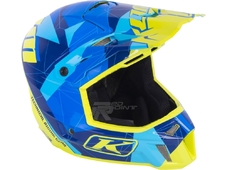 KLIM Шлем  F3 - Blue Camo (Синий-Голубой-Лимонный) р-м ( M ) 56-57 см. в Самаре