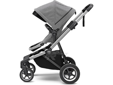 Thule Детская коляска одноместная Sleek + Sleek Bassinet люлька в комплекте (серый)