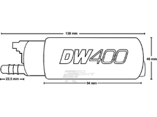 DeatschWerks Топливный насос DW400 погружной 415 л.ч. универсальный